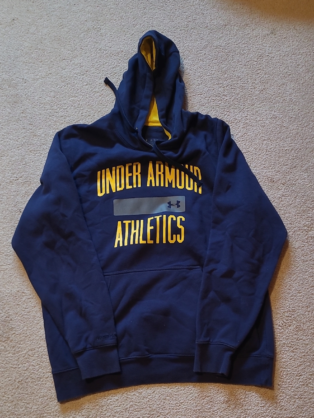 Under Armour Navy & Yellow Crewneck Athletic Hoodie